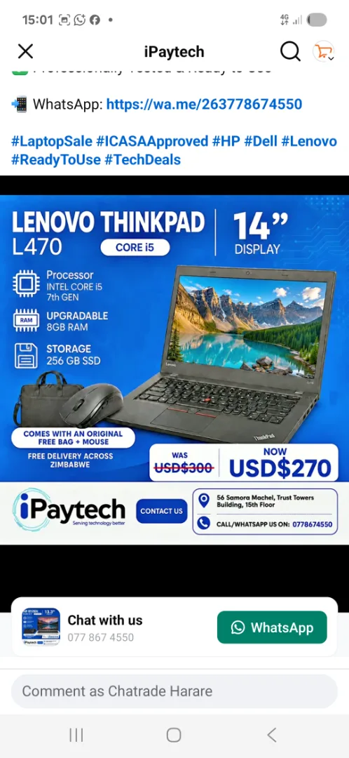 Lenovo ThinkPad L470 Core i5 Laptop