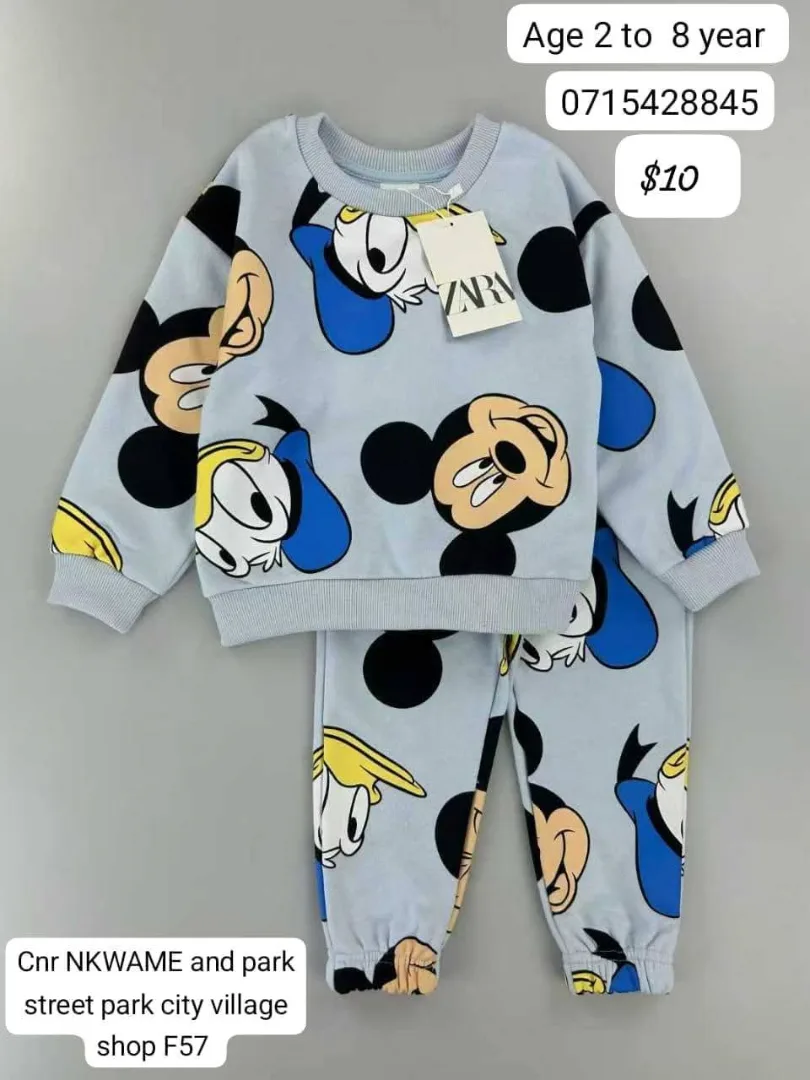 Kids Cartoon Print Outfit