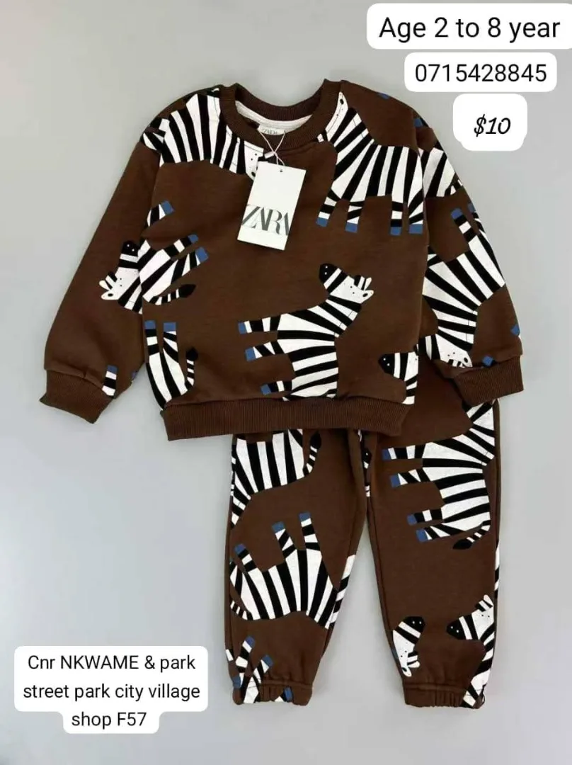 Zebra Print Kids' Outfit Set