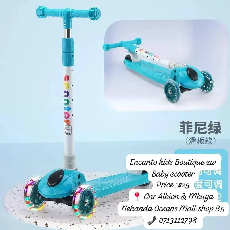 Kids Blue Scooter with LED Wheels