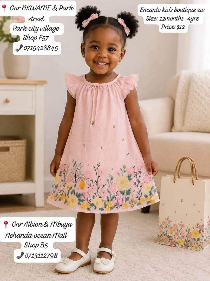 Pink Floral Dress for Toddlers