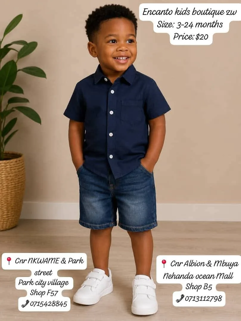 Encanto Kids Denim Shorts and Shirt Set