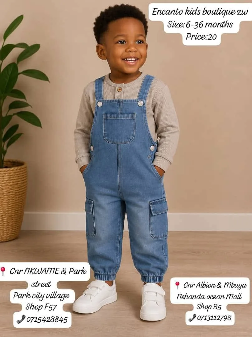 Denim Overalls for Kids (6-36 months)
