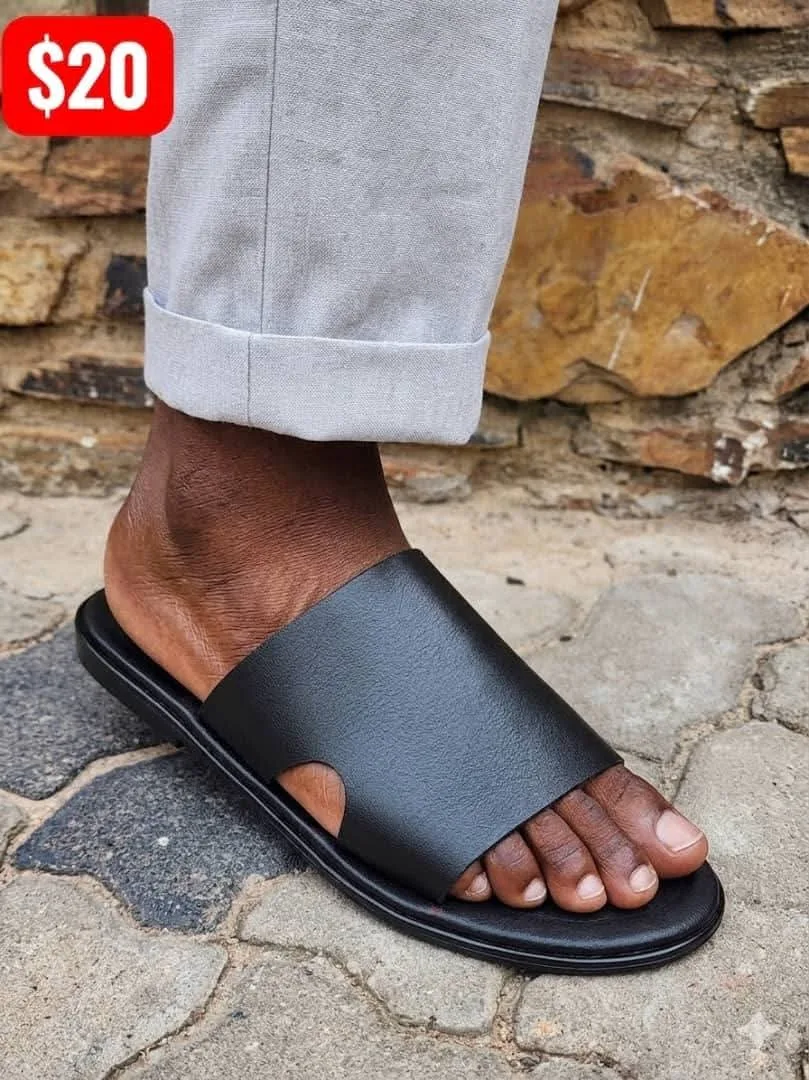 Black Slide Sandals