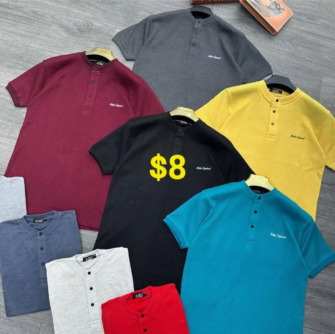 Men's Short Sleeve Henley T-Shirts