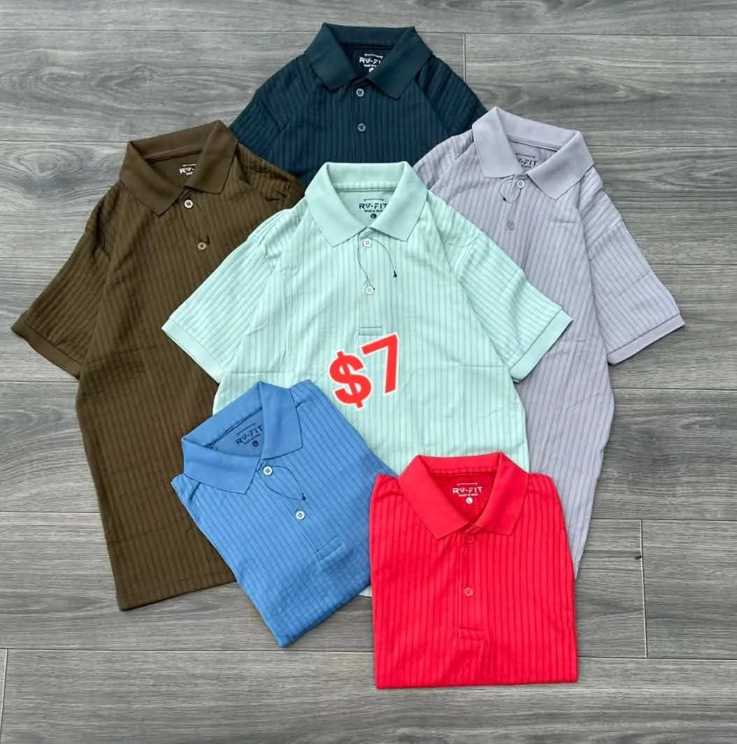 Rovfit Striped Polo Shirts