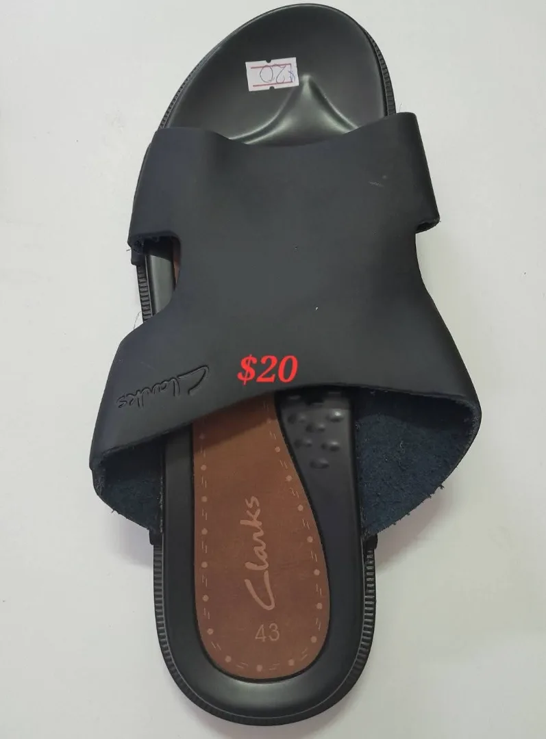 Clarks Black Slide Sandals Size 43