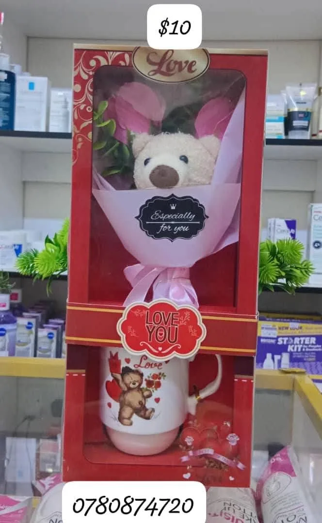 Love Themed Gift Set with Teddy and Mug