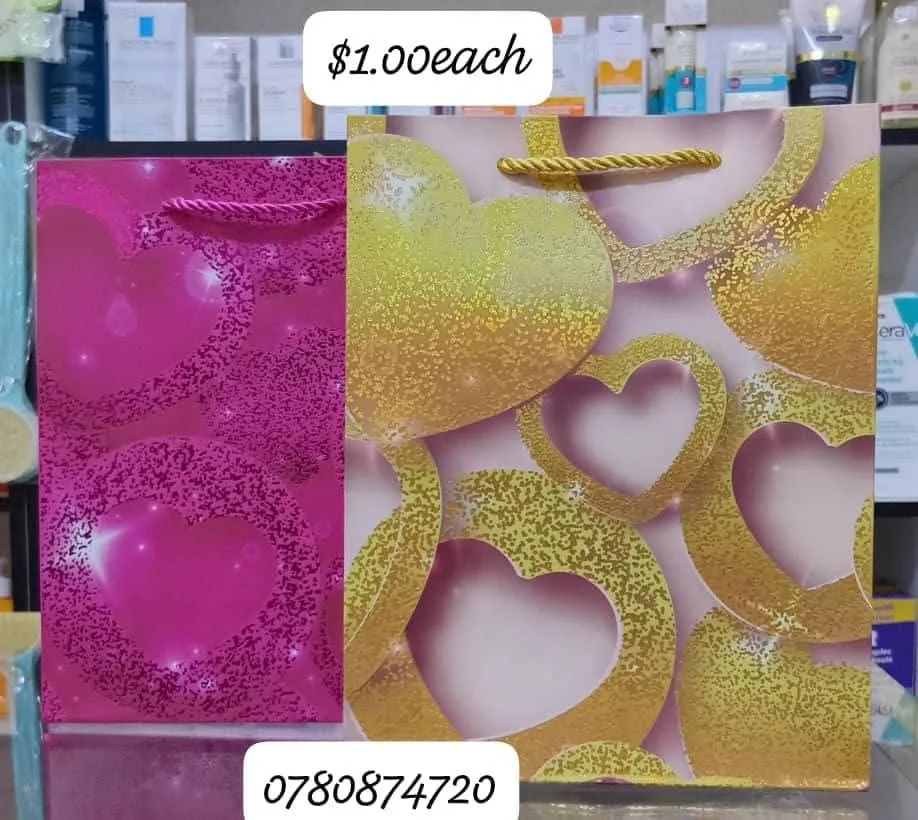 Decorative Gift Bags with Heart Design