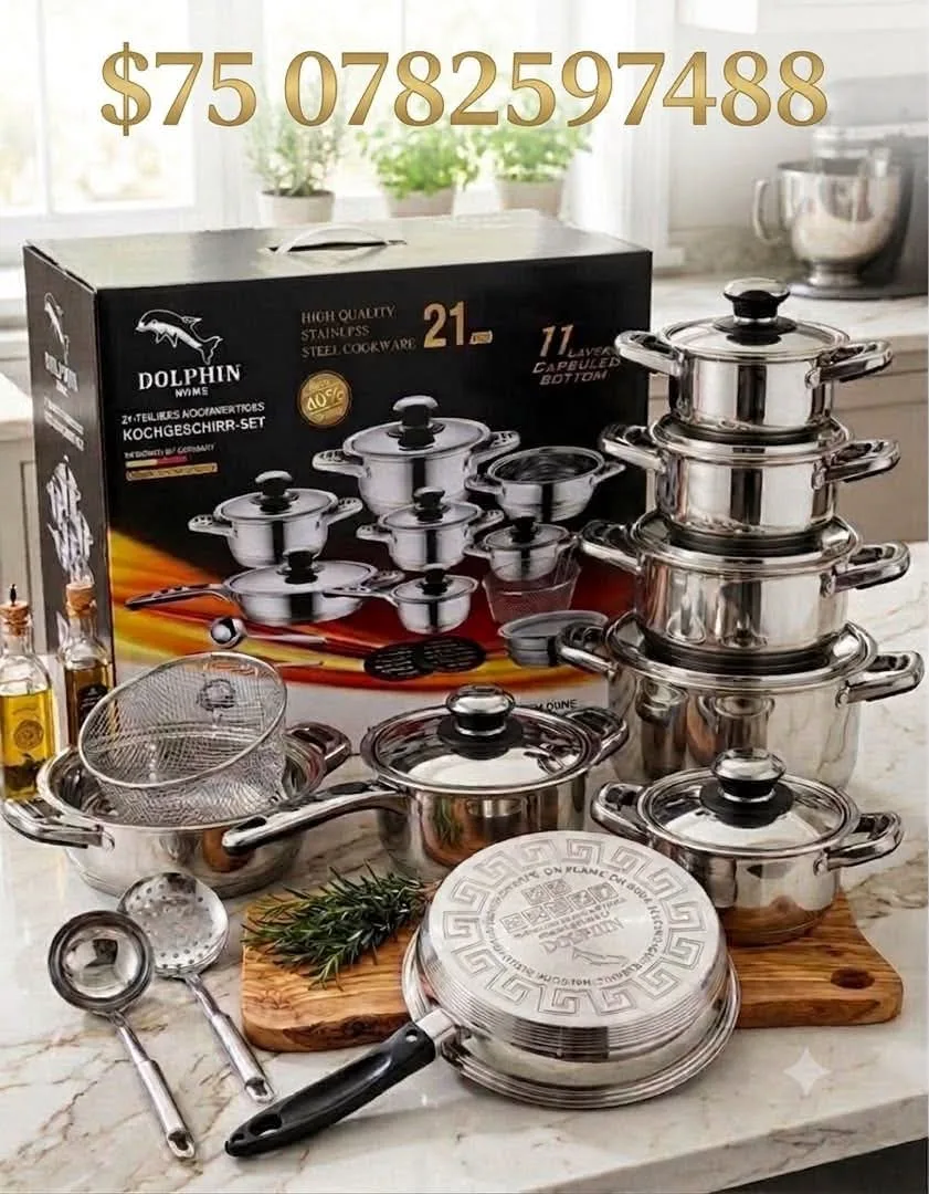 Dolphin 21-Piece Stainless Steel Cookware Set