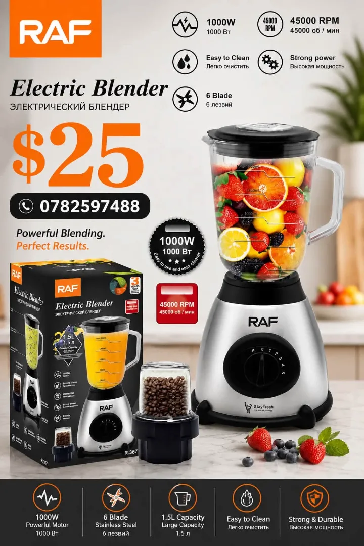 RAF Electric Blender 1000W