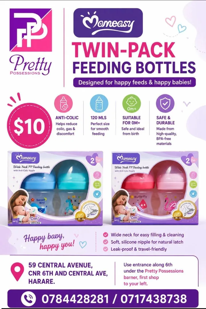 Momeasy Twin-Pack Feeding Bottles