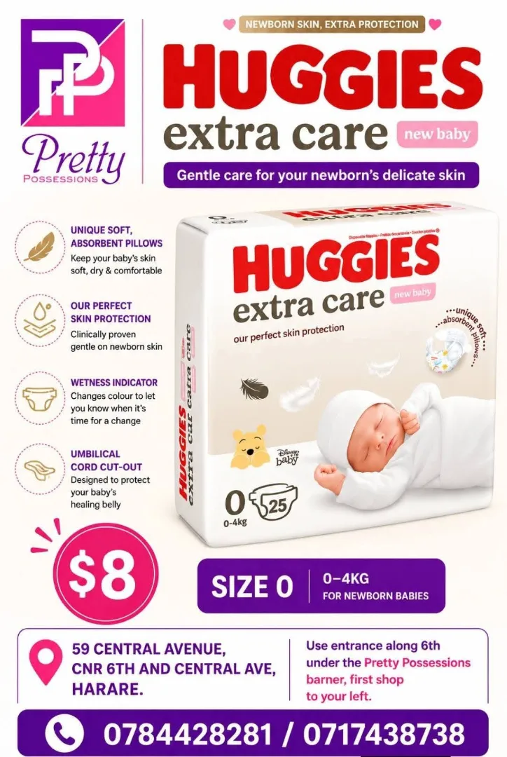 Huggies Extra Care New Baby Diapers Size 0