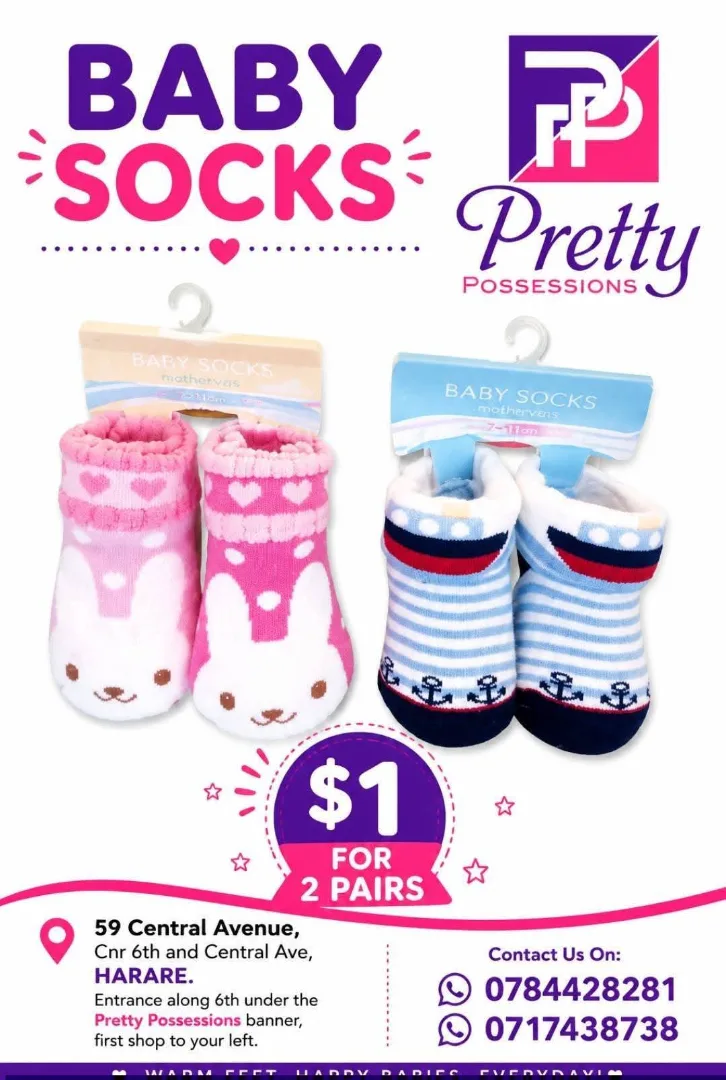 Baby Socks - 2 Pairs