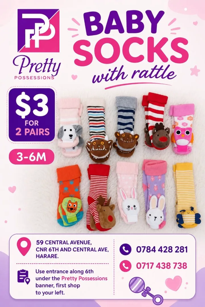 Baby Socks with Rattle (3-6M)