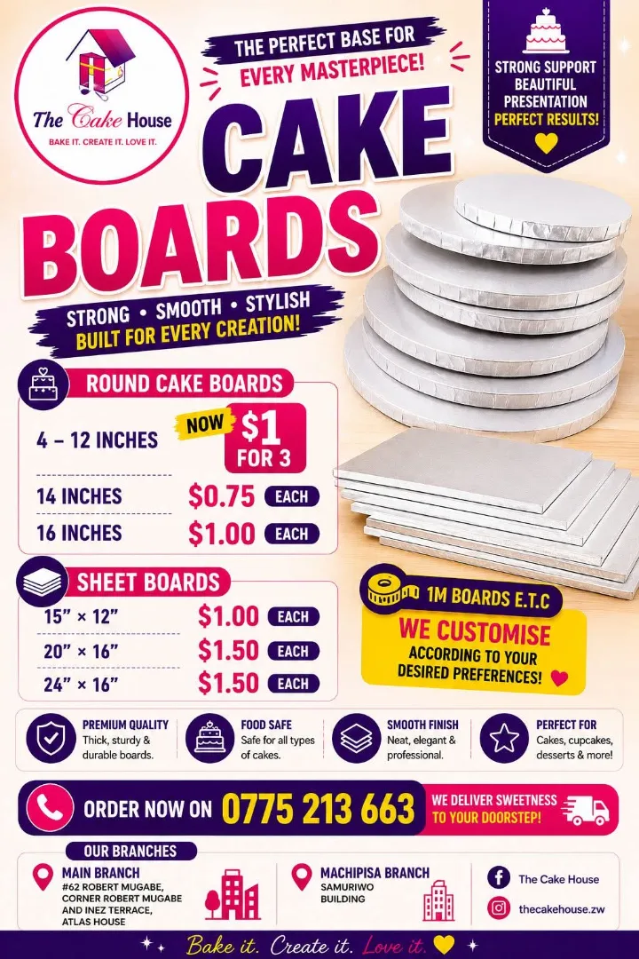 Round and Sheet Cake Boards