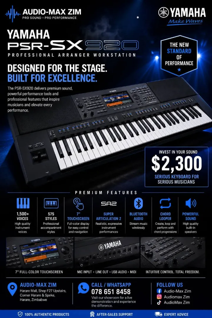 Keyboard Yamaha PSR-SX920 Professional Arranger Workstation