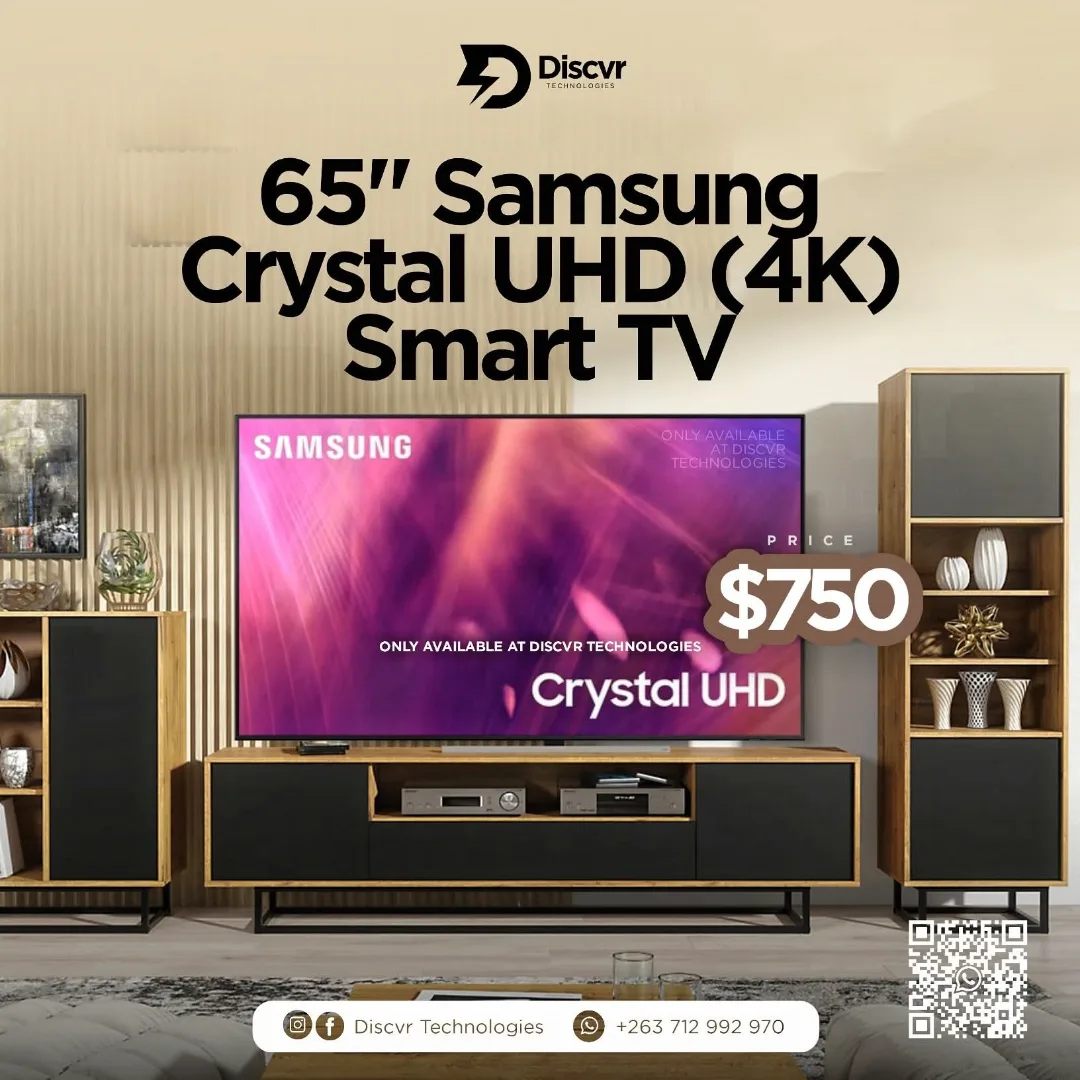 65" Samsung Crystal UHD 4K Smart TV