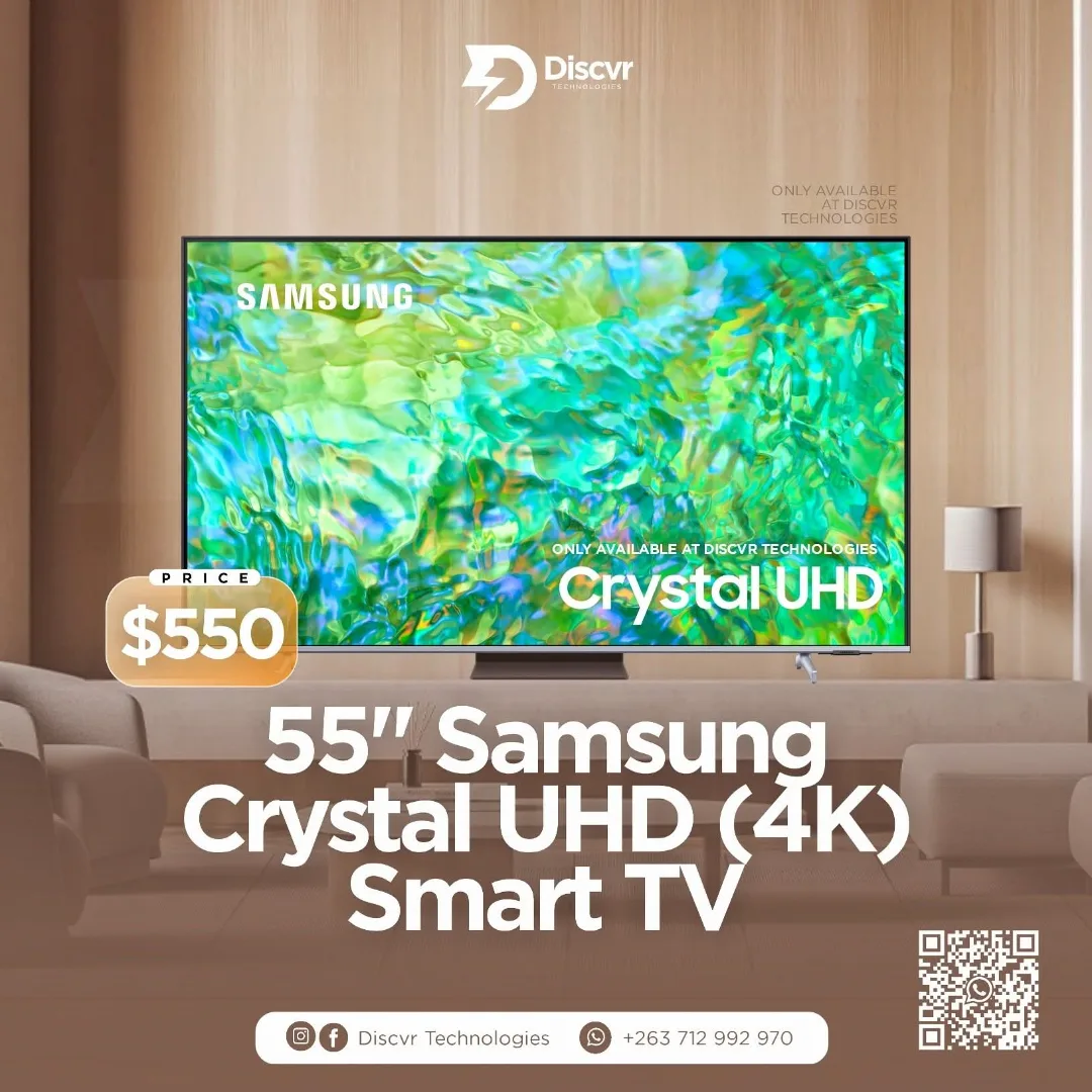 55" Samsung Crystal UHD (4K) Smart TV