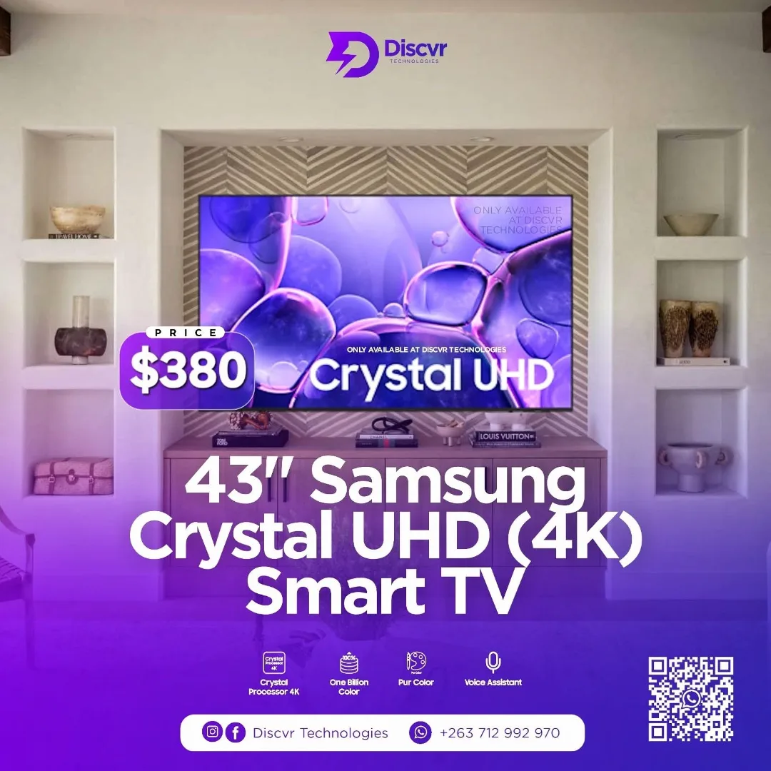 43" Samsung Crystal UHD 4K Smart TV