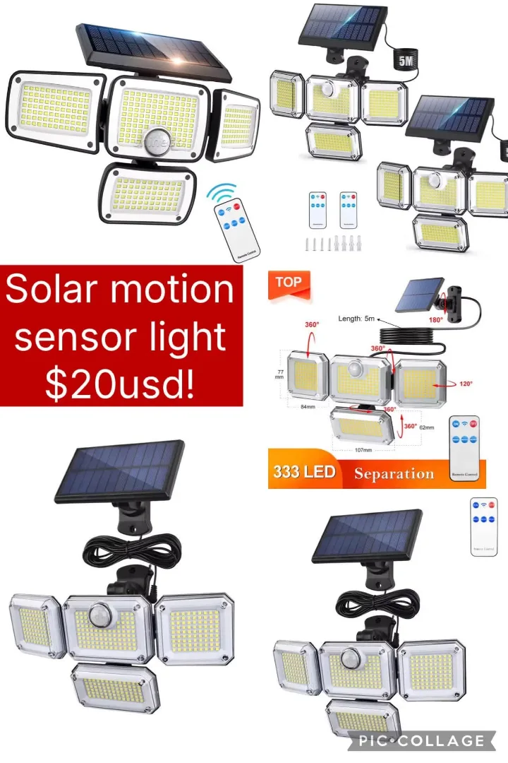 Solar Motion Sensor Light with Remote