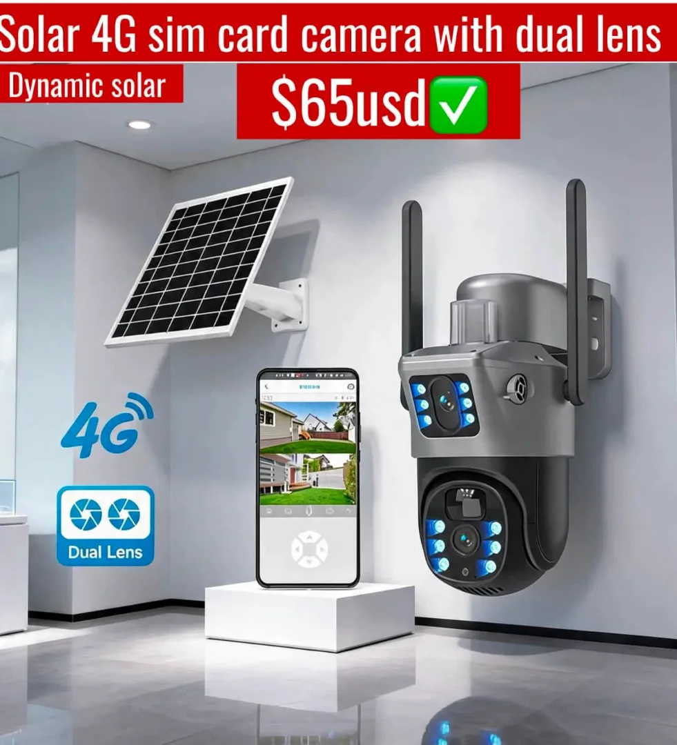 Solar 4G SIM Card Camera with Dual Lens