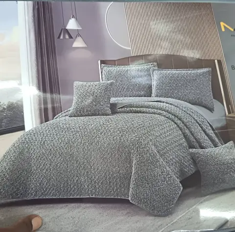 Luxury Teddy Fleece Comforter Set – Charcoal Grey
