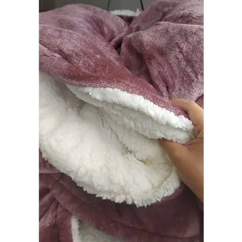 Ultra-Soft Sherpa Lined Throw Blanket – Dusty Rose